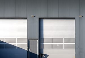 Commercial garage door service for Chicago businesses and industrial facilities with multiple dock doors