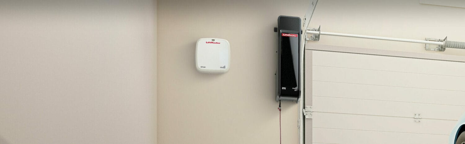 LIftMaster side mount or wall mount garage door opener with battery backup frees up ceiling space