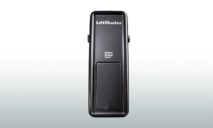 LiftMaster 8500 wall-mount garage door opener with DC motor for ultra-quiet operation and reduced vibration. automatically deadbolts the door