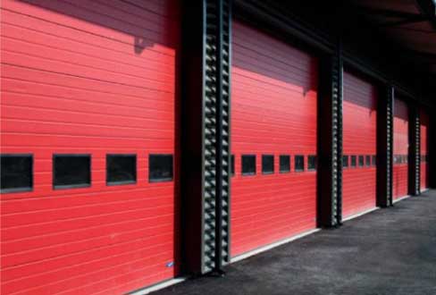 Red steel sectional commercial doors, the cost of garage doors of all types have been affected by inflation